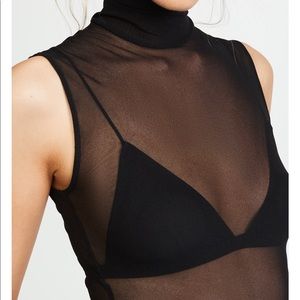 Sheer Turtleneck Tank